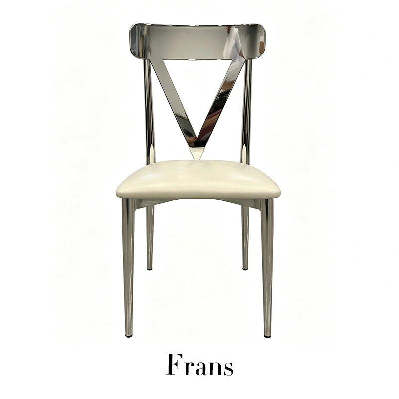 V-shaped backrest event chair Modern minimalist luxury metal dining chairs hotel restaurants banquet ceremony chairs